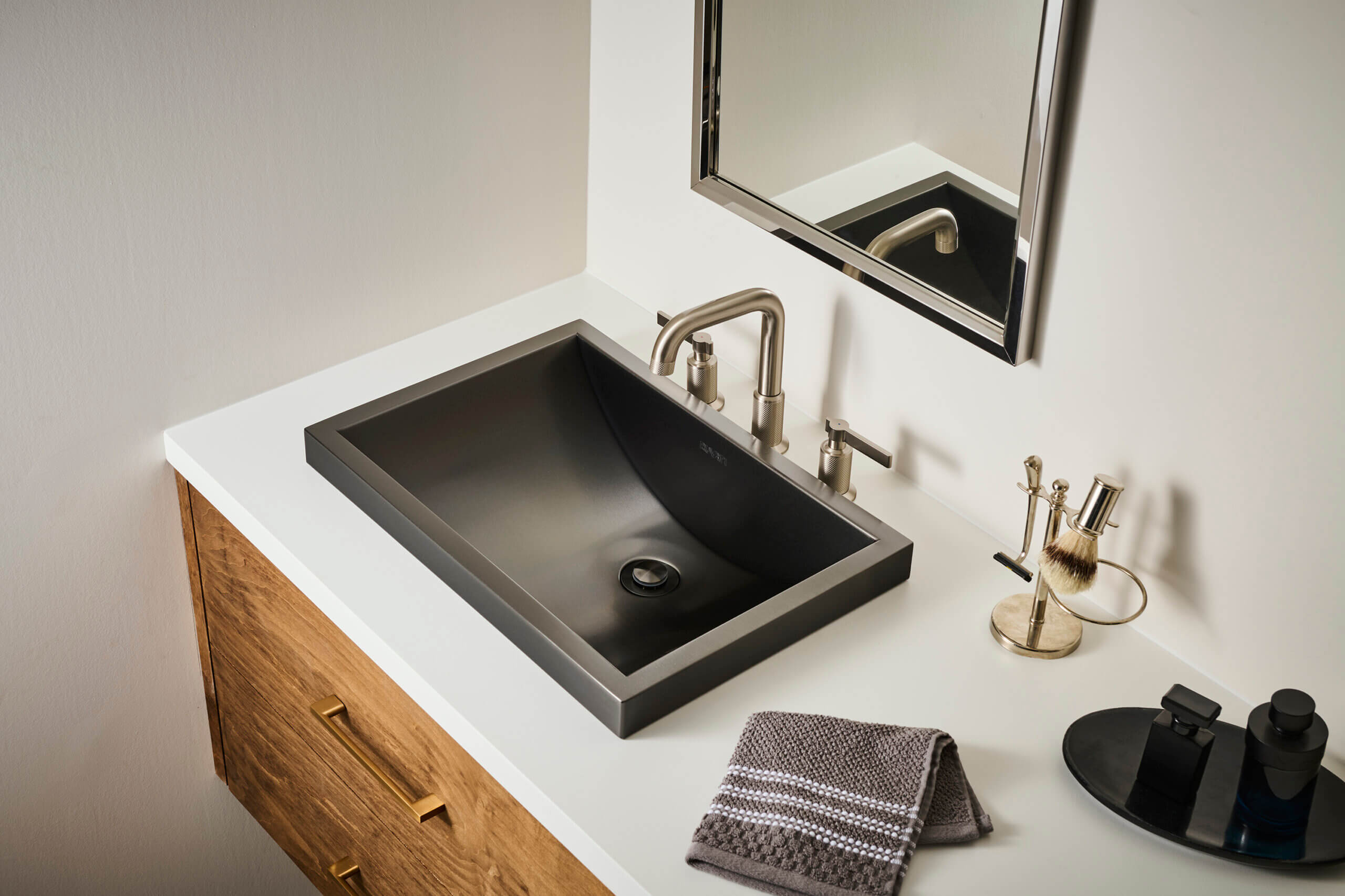 Ruvati Barolo Widespread Bathroom Faucet, Brushed Nickel, Lever, RVF5236BN Product Image