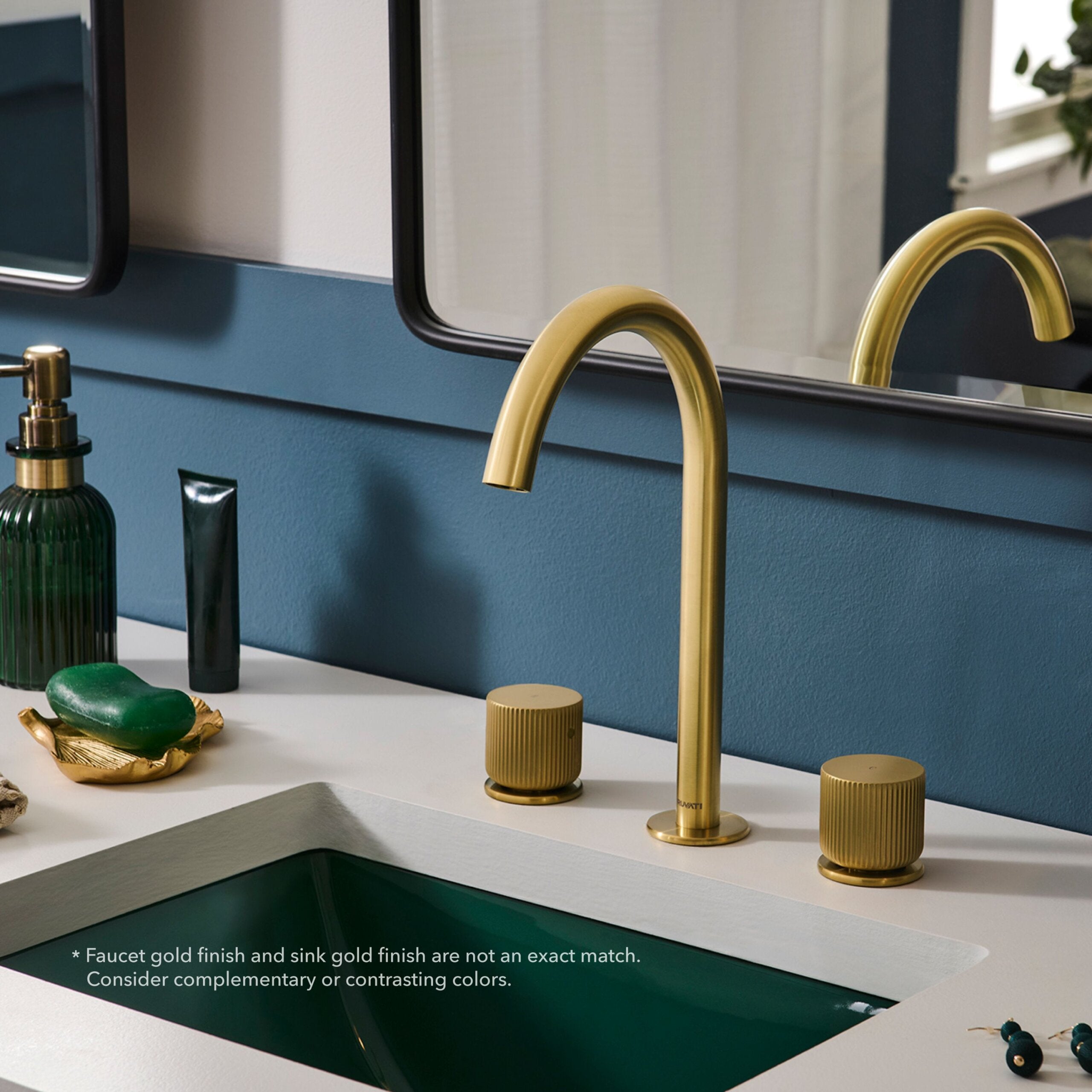 Ruvati Fabio Widespread Bathroom Faucet, Brushed Gold, Knob, RVF5238SG Product Image