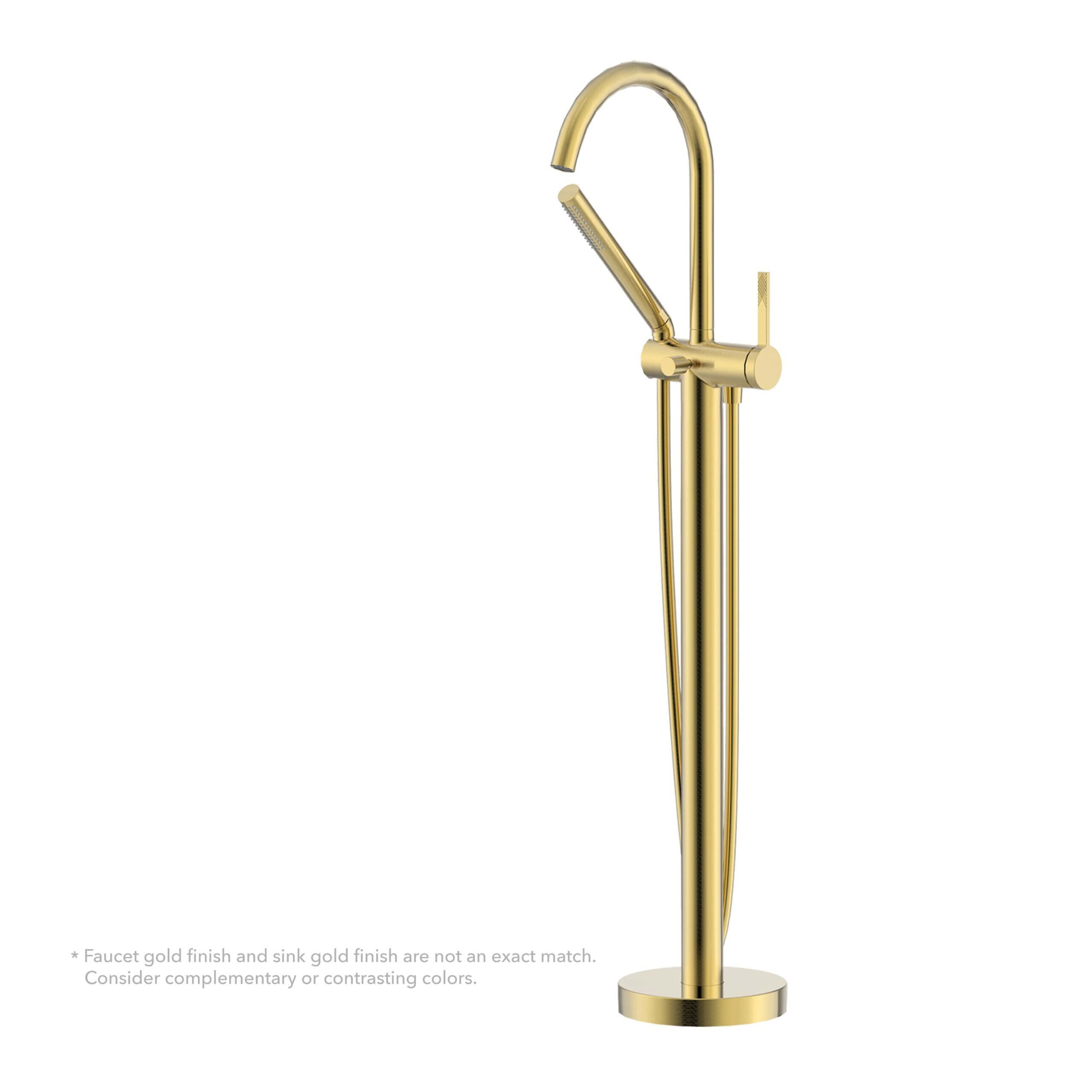 Ruvati Lucia Tub Filler, Brushed Gold, Single Lever, RVF5338SG Product Image