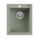 Ruvati 16 x 20 inch epiGranite Drop-in Topmount Granite Composite Single Bowl Kitchen Sink, Sage Green, RVG1016SG