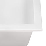 Ruvati epiGranite 23 x 17 inch Granite Composite Undermount Single Bowl Kitchen Sink, Arctic White, RVG2023WH