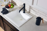 Alternative View of Ruvati epiGranite 24" Drop-in Topmount Granite Composite Kitchen Sink, Arctic White, RVG1023WH