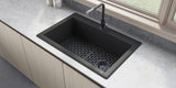 Alternative View of Ruvati Silicone Bottom Grid Sink Mat for RVG1302 and RVG2302 Sinks - Black, RVA41302BK