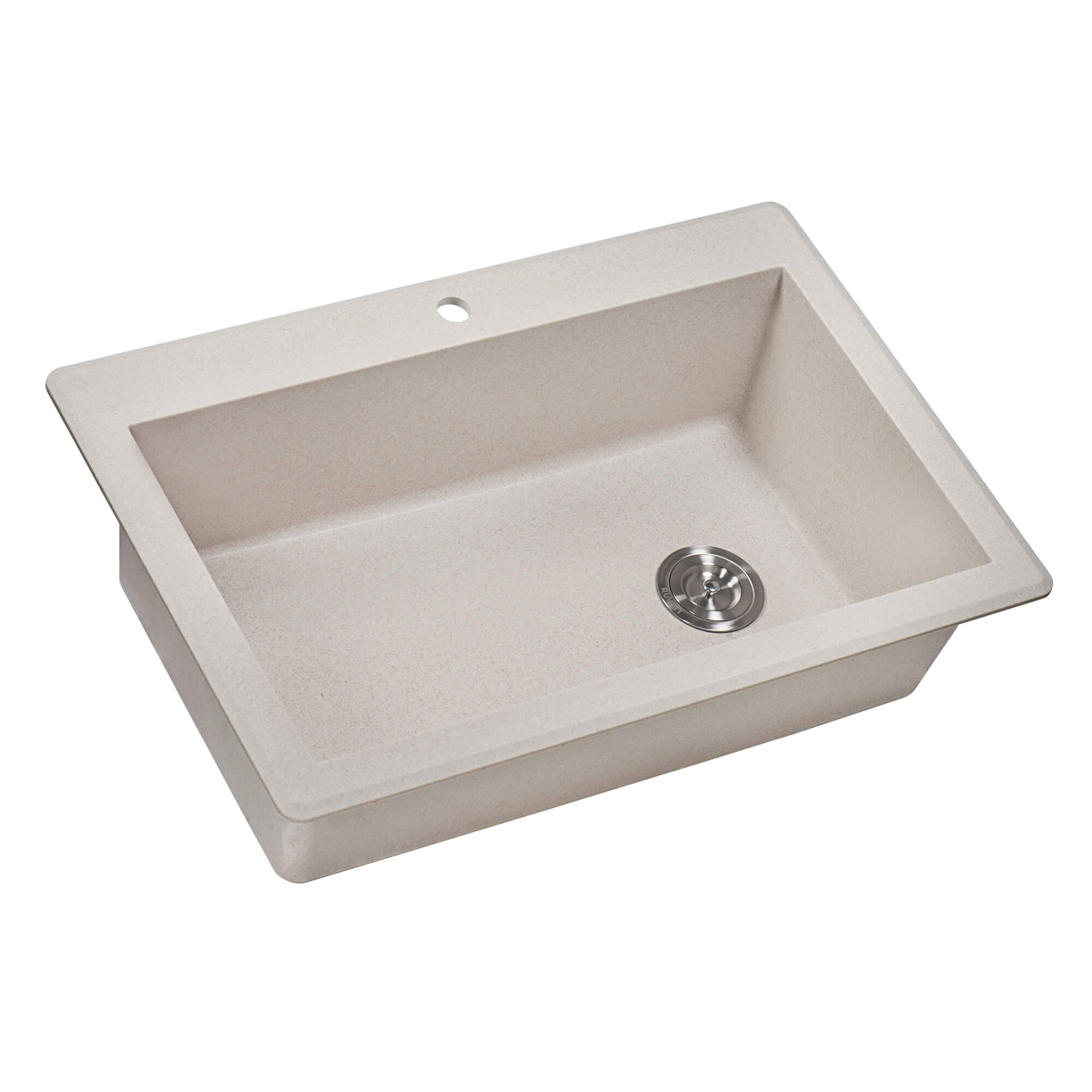 Alternative View of Ruvati epiGranite 33" Drop-in Topmount Granite Composite Kitchen Sink, Caribbean Sand, RVG1033CS