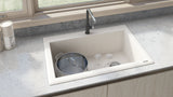 Alternative View of Ruvati epiGranite 33" Drop-in Topmount Granite Composite Kitchen Sink, Caribbean Sand, RVG1033CS