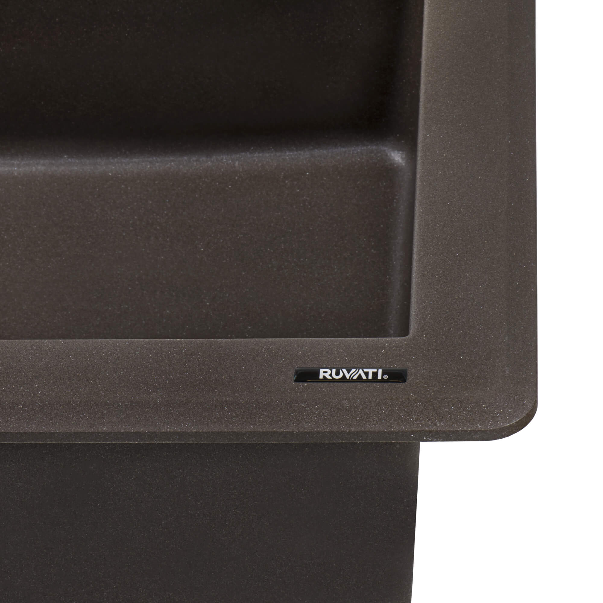 Alternative View of Ruvati epiGranite 33" Drop-in Topmount Granite Composite Kitchen Sink, Espresso / Coffee Brown, RVG1033ES