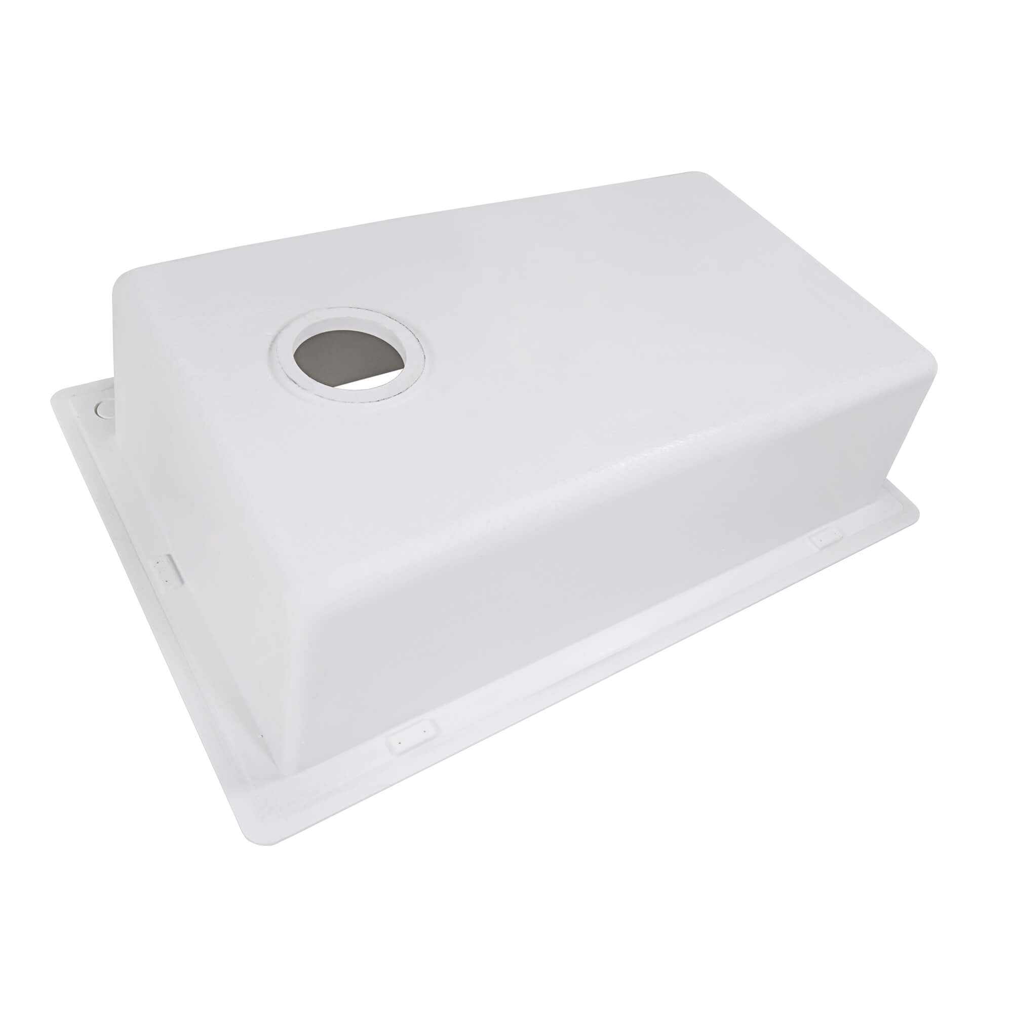 Alternative View of Ruvati epiGranite 33" Drop-in Topmount Granite Composite Kitchen Sink, Arctic White, RVG1033WH