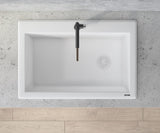 Alternative View of Ruvati epiGranite 33" Drop-in Topmount Granite Composite Kitchen Sink, Arctic White, RVG1033WH