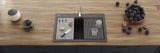 Alternative View of Ruvati epiStage 33" Drop-in Topmount Granite Composite Workstation Kitchen Sink, Espresso, RVG1302ES