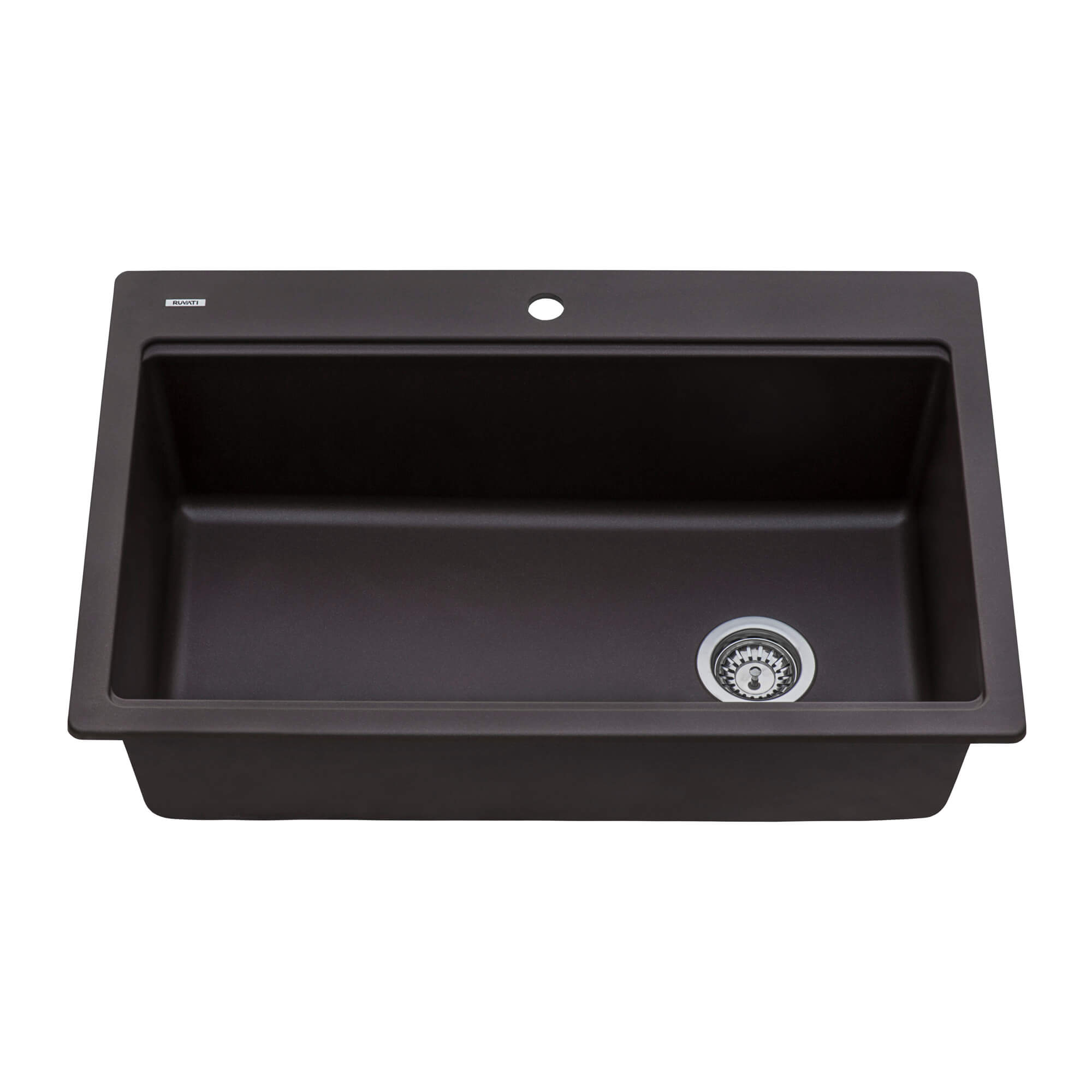 Alternative View of Ruvati epiStage 33" Drop-in Topmount Granite Composite Workstation Kitchen Sink, Espresso, RVG1302ES
