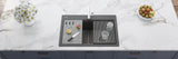 Alternative View of Ruvati epiStage 33" Drop-in Topmount Granite Composite Workstation Kitchen Sink, Urban Gray, RVG1302UG