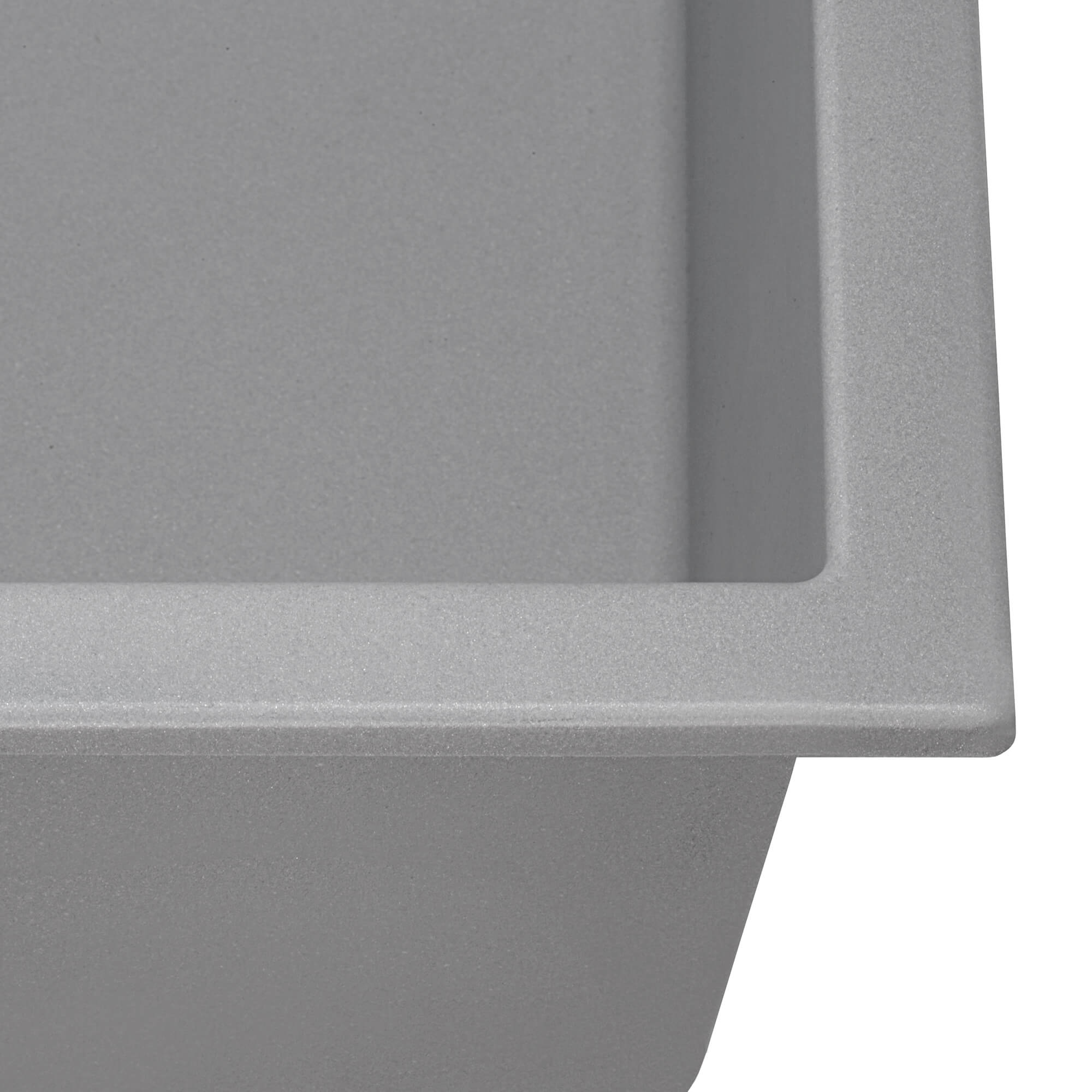Alternative View of Ruvati epiGranite 34" Dual-Mount Granite Composite Kitchen Sink, 50/50 Double Bowl, Silver Gray, RVG1319GR