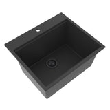 Alternative View of Ruvati 25-inch epiRock Workstation Charcoal Black Topmount Laundry Sink, Composite, RVG1321CK