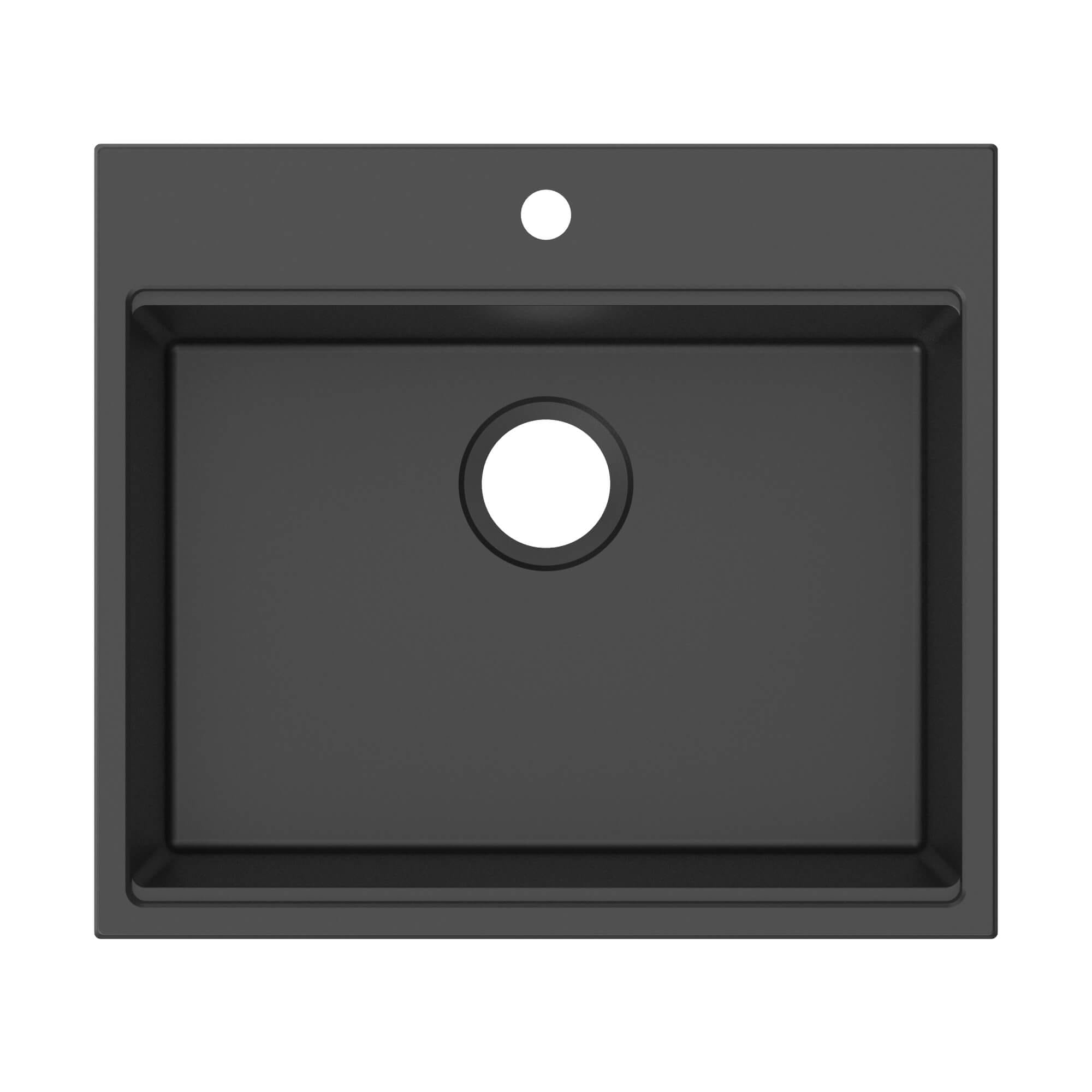 Alternative View of Ruvati 25-inch epiRock Workstation Charcoal Black Topmount Laundry Sink, Composite, RVG1321CK