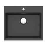 Alternative View of Ruvati 25-inch epiRock Workstation Charcoal Black Topmount Laundry Sink, Composite, RVG1321CK