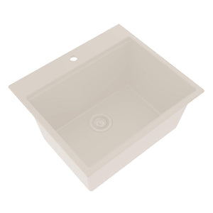 Alternate Image for Ruvati 25-inch epiRock Workstation Warm White Topmount Laundry Sink, Composite, RVG1321WB