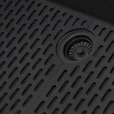 Ruvati 33-inch epiRock Workstation Charcoal Black Topmount Kitchen Sink, Composite, RVG1325CK