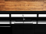 Alternative View of Ruvati epiGranite 34" Drop In Granite Composite Workstation Kitchen Sink, 50/50 Midnight Black, RVG1350BK