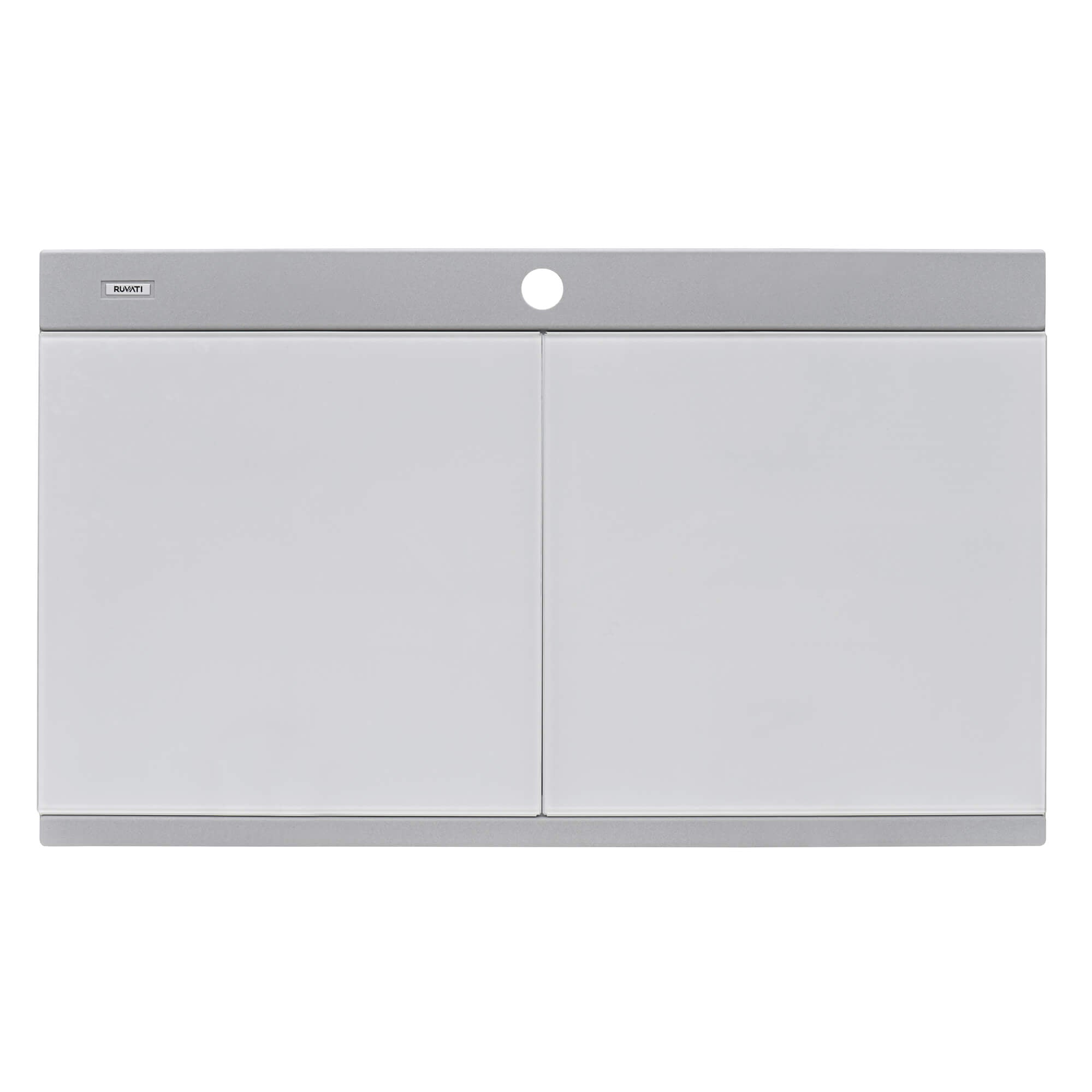 Alternative View of Ruvati epiGranite 34" Drop In Granite Composite Workstation Kitchen Sink, 50/50 Silver Gray, RVG1350GR