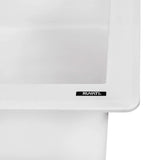 Alternative View of Ruvati epiGranite 33" Dual-Mount Granite Composite Kitchen Sink, 55/45 Double Bowl, Arctic White, RVG1396WH
