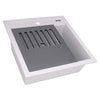 Ruvati 20-inch epiCube Granite Composite Workstation Drop-in Topmount Wet Bar Prep Sink Matte White, RVG1620WH