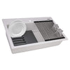 Ruvati 34-inch epiCube Granite Composite Workstation Drop-in Topmount Kitchen Sink Matte White, RVG1634WH