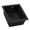 Ruvati epiGranite 15 x 17 inch Granite Composite Undermount Single Bowl Wet Bar Prep Sink, Midnight Black, RVG2016BK