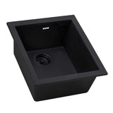 Main Image of Ruvati epiGranite 15 x 17 inch Granite Composite Undermount Single Bowl Wet Bar Prep Sink, Midnight Black, RVG2016BK