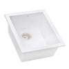 Ruvati epiGranite 15 x 17 inch Granite Composite Undermount Single Bowl Wet Bar Prep Sink, Arctic White, RVG2016WH