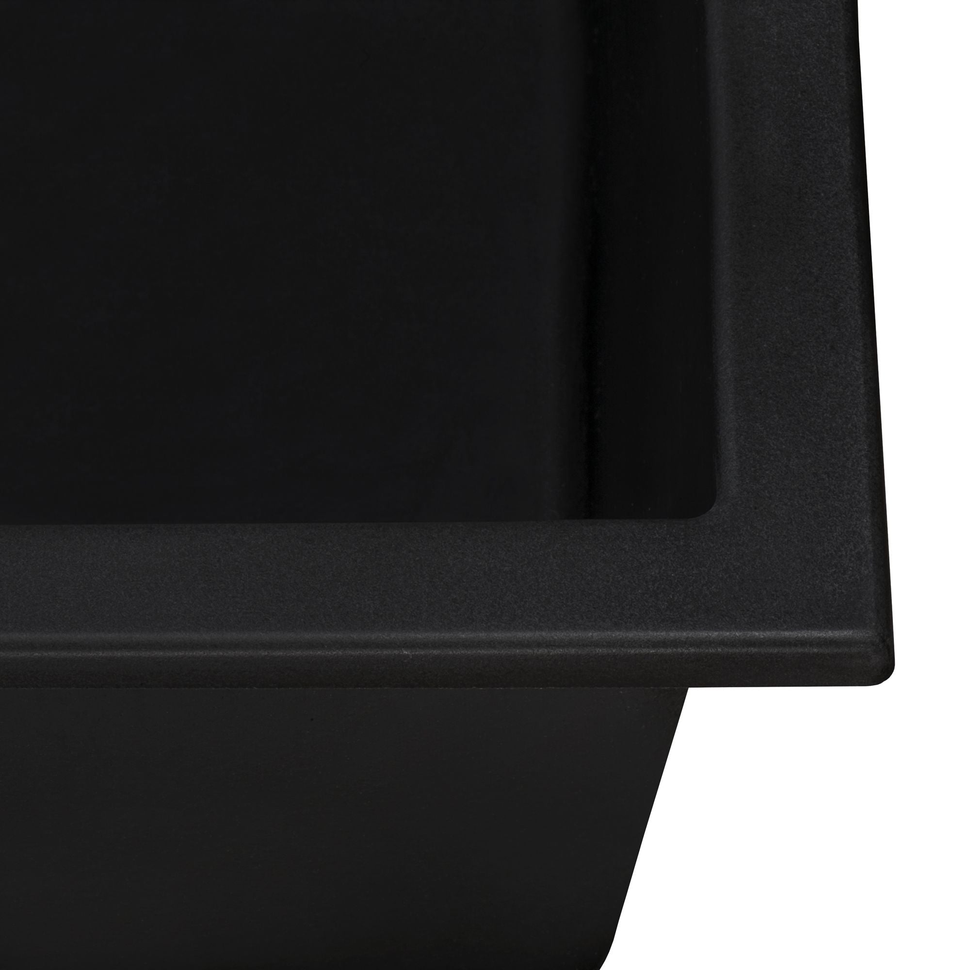Ruvati epiGranite 21" Rectangle Granite Composite Workstation Bar/Prep Sink, Midnight Black, RVG2021BK Product Image