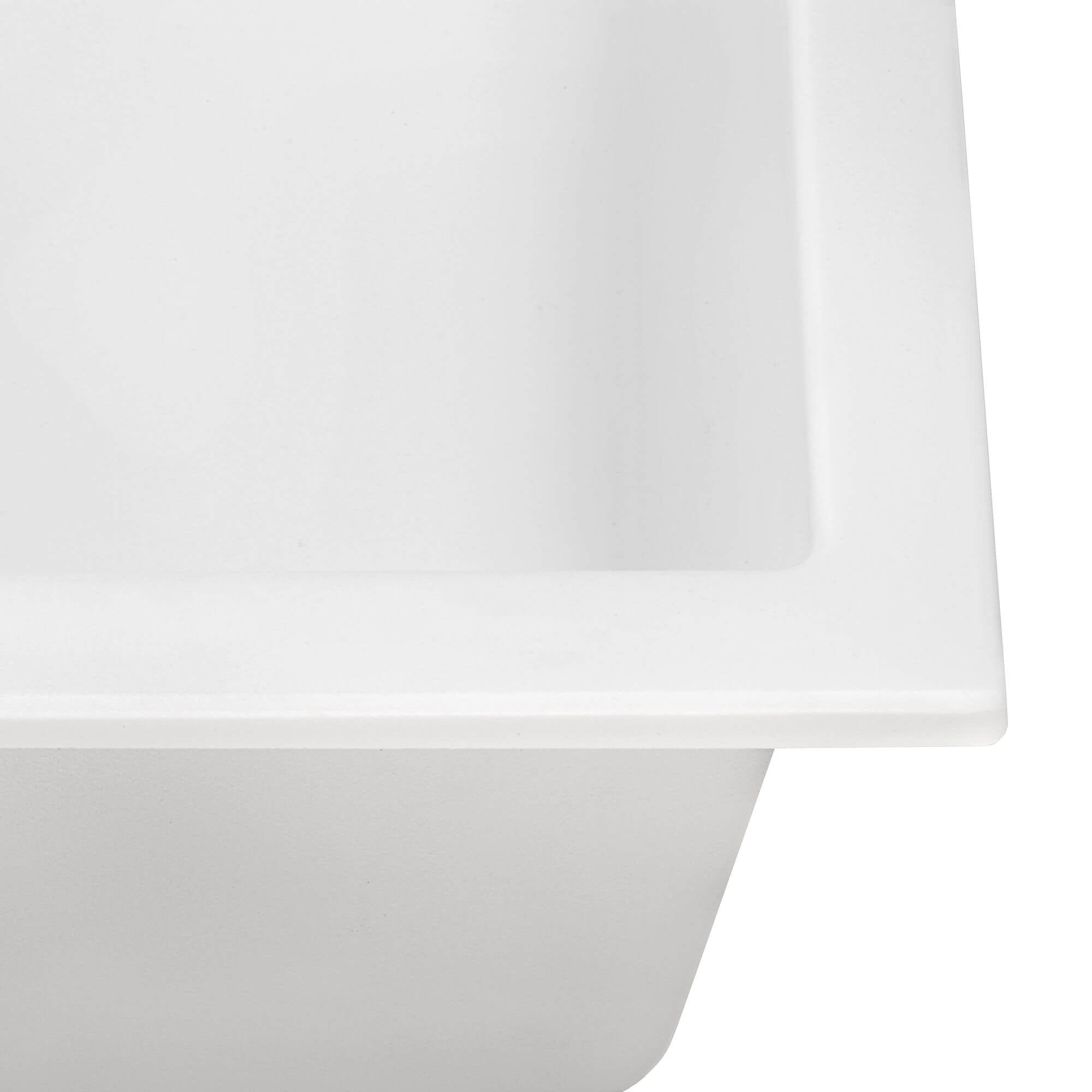 Ruvati epiGranite 21" Rectangle Granite Composite Workstation Bar/Prep Sink, Arctic White Matte, RVG2021WH Product Image