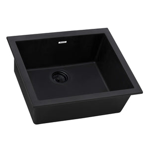 Alternate Image for Ruvati epiGranite 21 x 17 inch Granite Composite Undermount Single Bowl Wet Bar Prep Sink, Midnight Black, RVG2022BK