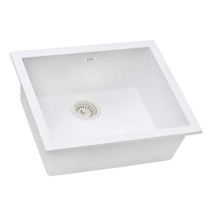 Alternate Image for Ruvati epiGranite 21 x 17 inch Granite Composite Undermount Single Bowl Wet Bar Prep Sink, Arctic White, RVG2022WH
