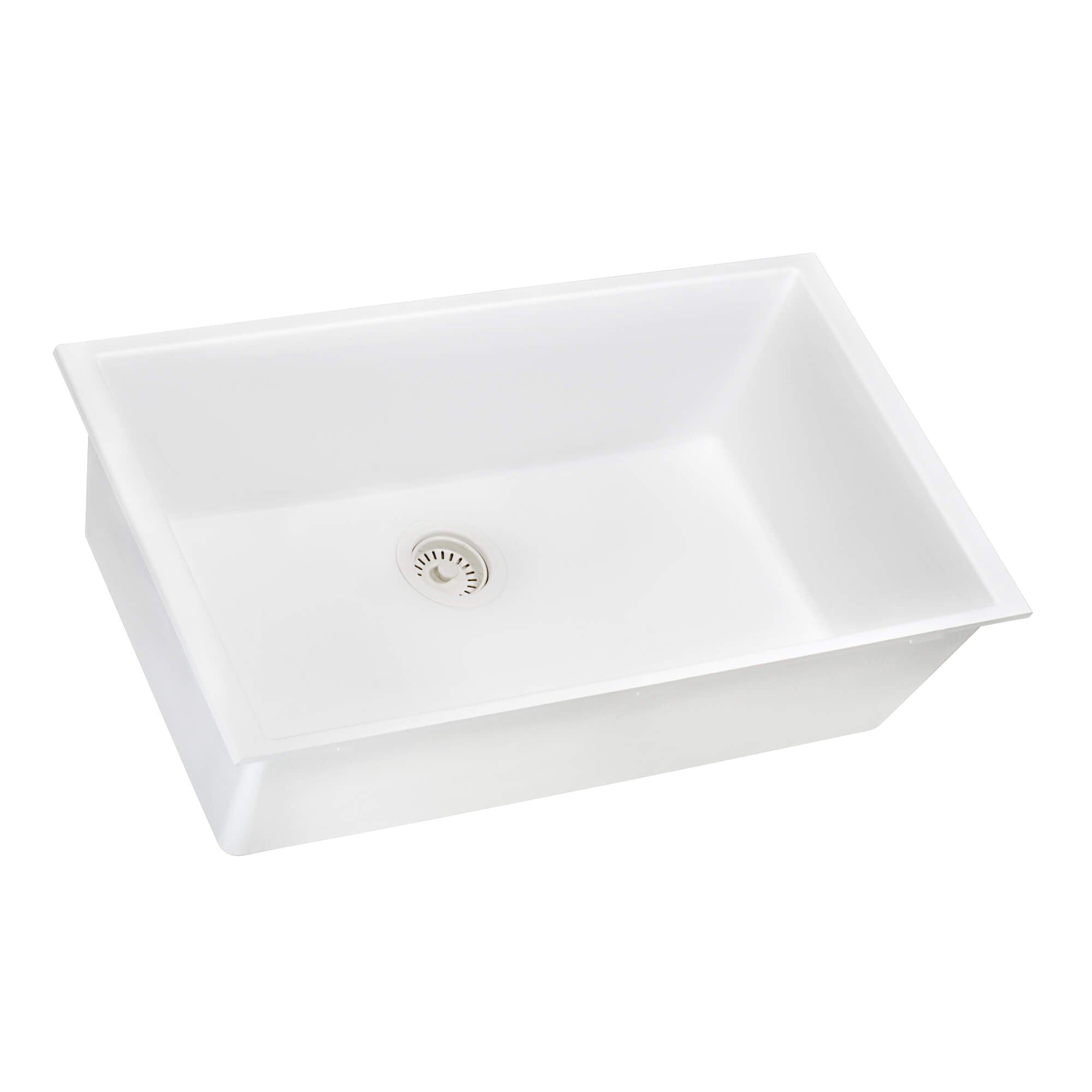 Alternative View of Ruvati 27" Undermount Granite Composite Kitchen Sink, Arctic White, RVG2027WH
