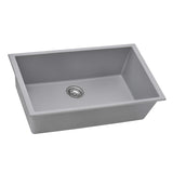 Alternative View of Ruvati epiGranite 30" Undermount Granite Composite Kitchen Sink, Silver Gray, RVG2030GR