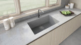 Alternative View of Ruvati epiGranite 30" Undermount Granite Composite Kitchen Sink, Silver Gray, RVG2030GR