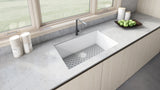 Alternative View of Ruvati epiGranite 30" Undermount Granite Composite Kitchen Sink, Arctic White, RVG2030WH