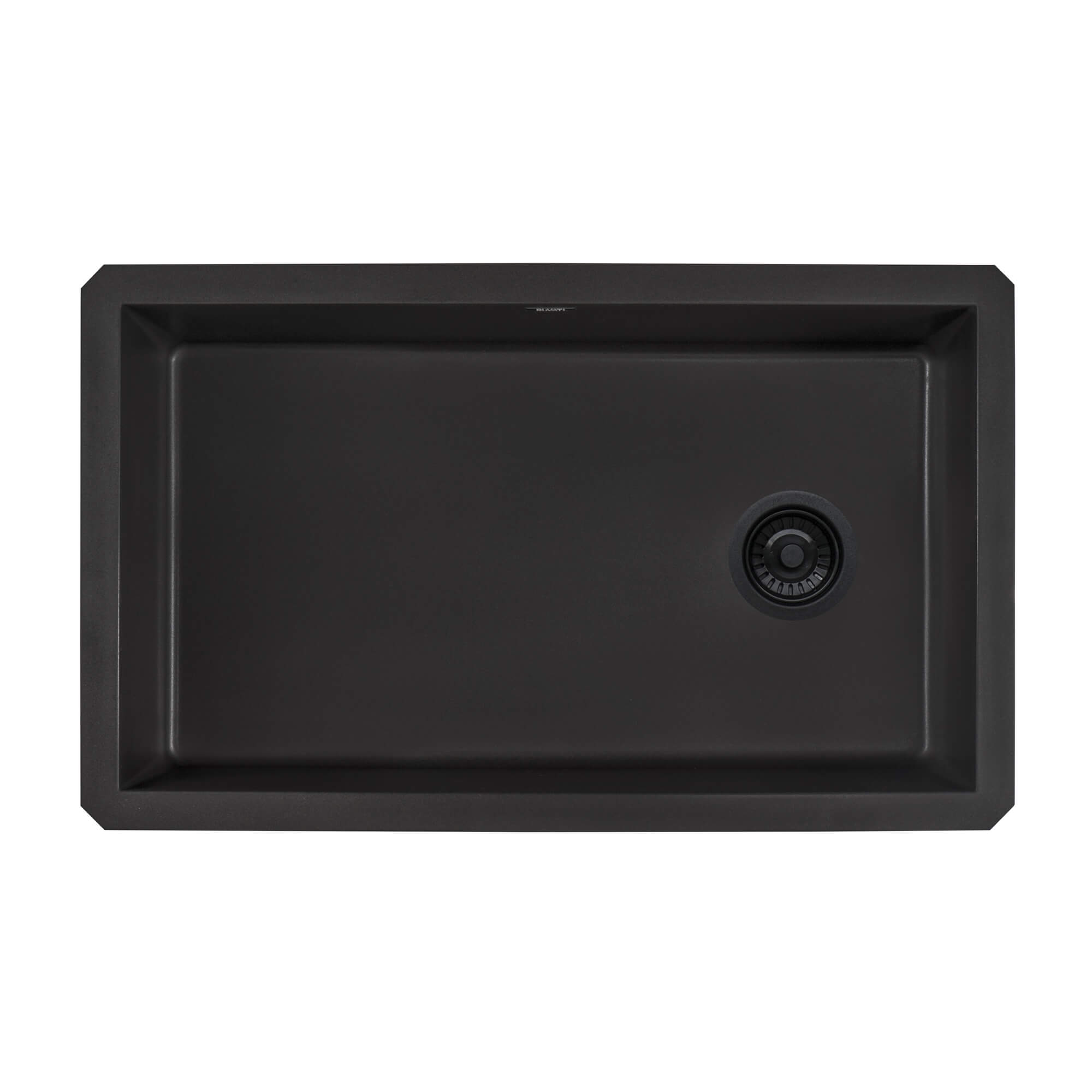 Alternative View of Ruvati epiGranite 32" Undermount Granite Composite Kitchen Sink, Midnight Black, RVG2033BK