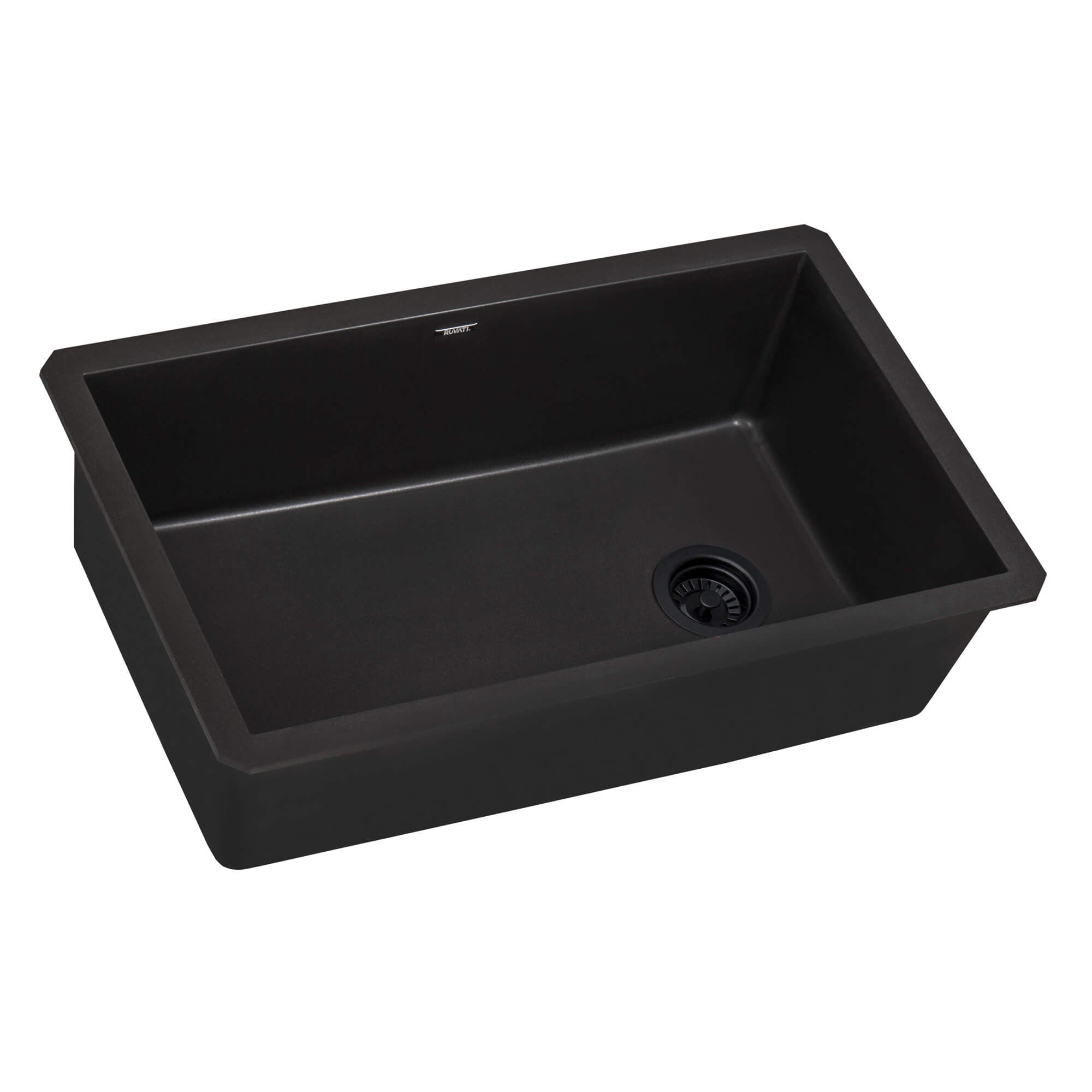 Alternative View of Ruvati epiGranite 32" Undermount Granite Composite Kitchen Sink, Midnight Black, RVG2033BK