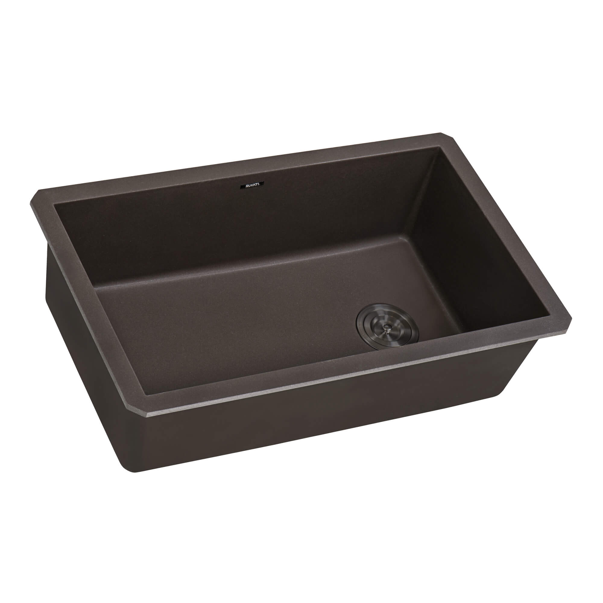 Alternative View of Ruvati epiGranite 32" Undermount Granite Composite Kitchen Sink, Espresso / Coffee Brown, RVG2033ES