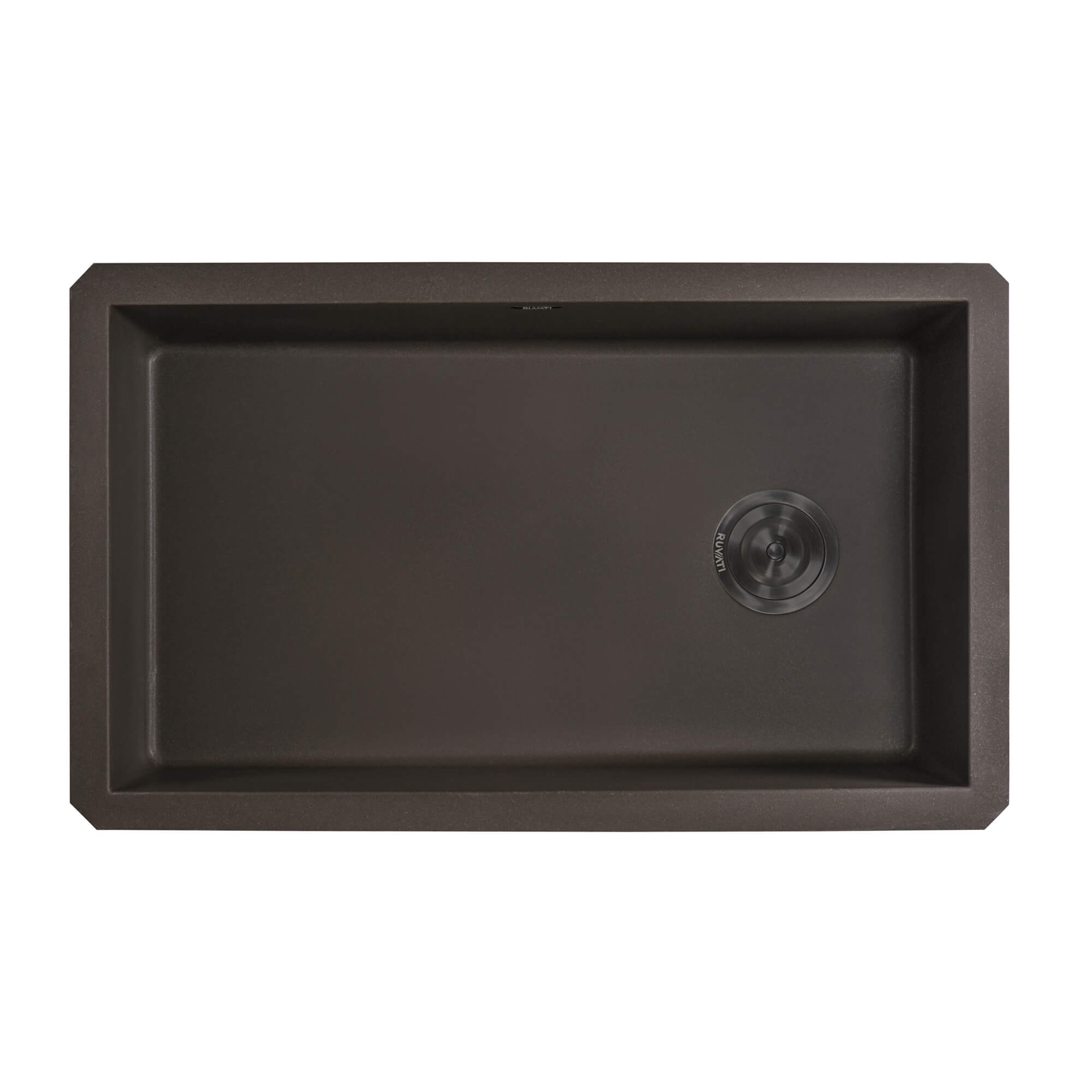 Alternative View of Ruvati epiGranite 32" Undermount Granite Composite Kitchen Sink, Espresso / Coffee Brown, RVG2033ES