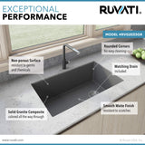 Alternative View of Ruvati epiGranite 32" Undermount Granite Composite Kitchen Sink, Urban Gray, RVG2033GR
