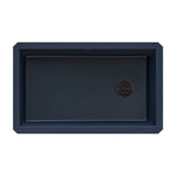 Ruvati 32 x 19 inch epiGranite Undermount Granite Composite Single Bowl Kitchen Sink, Catalina Blue , RVG2033LU