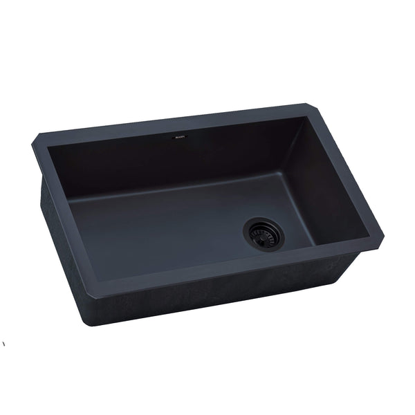 Ruvati 32 x 19 inch epiGranite Undermount Granite Composite Single Bowl Kitchen Sink, Catalina Blue , RVG2033LU