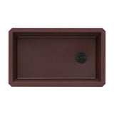 Ruvati 32 x 19 inch epiGranite Undermount Granite Composite Single Bowl Kitchen Sink, Carnelian Red, RVG2033RD