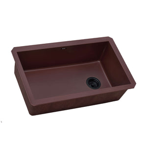 Alternate Image for Ruvati 32 x 19 inch epiGranite Undermount Granite Composite Single Bowl Kitchen Sink, Carnelian Red, RVG2033RD
