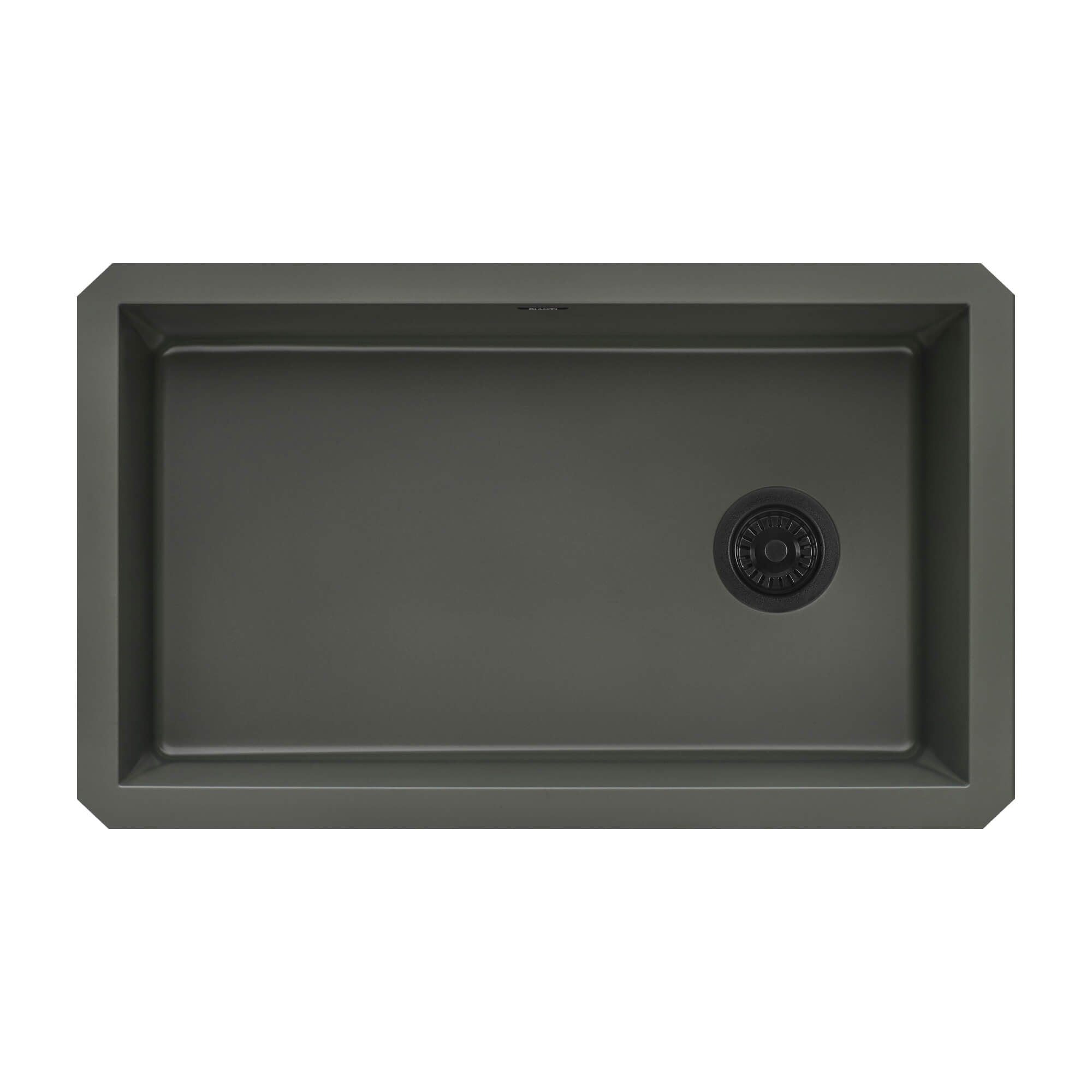 Alternative View of Ruvati 32 x 19 inch epiGranite Undermount Granite Composite Single Bowl Kitchen Sink, Juniper Green, RVG2033RN