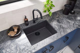 Alternative View of Ruvati epiStage 33" Undermount Granite Composite Workstation Kitchen Sink, Midnight Black, RVG2302BK