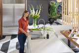 Alternative View of Ruvati epiStage 33" Undermount Granite Composite Workstation Kitchen Sink, Arctic White, RVG2302WH