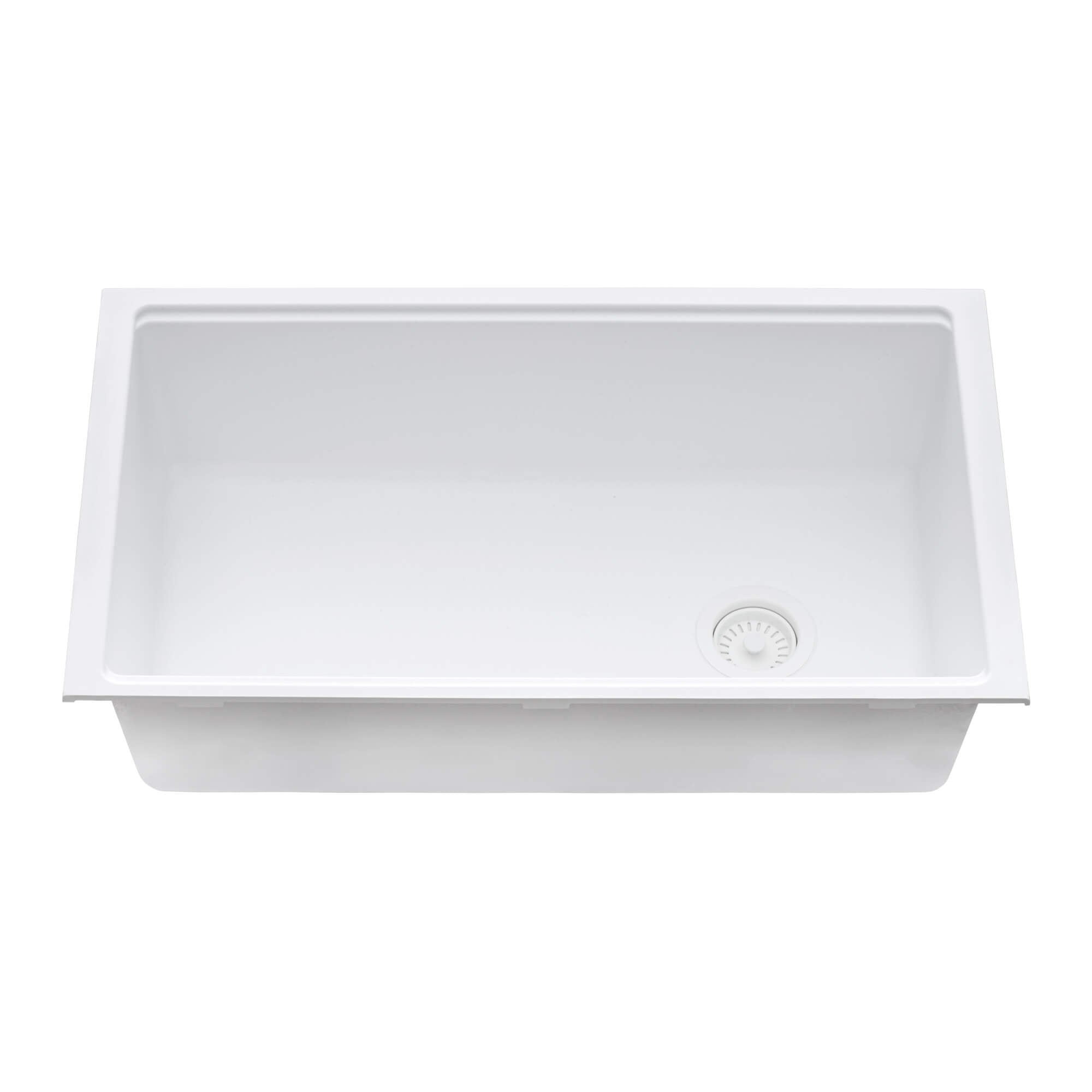 Alternative View of Ruvati epiStage 33" Undermount Granite Composite Workstation Kitchen Sink, Arctic White, RVG2302WH